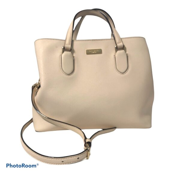 Kate Spade Handbag Laurel Way Evangelie Satchel Saffiano Leather Pale Pink